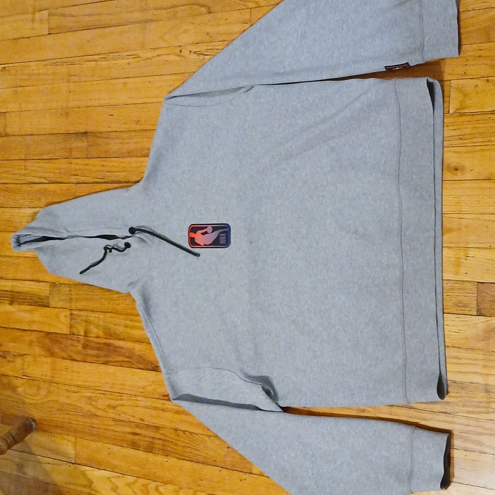 NBA Logo Hugo Boss Court Tri-Blend Pullover Hoodie - Heathered Gray NWOT - Picture 2 of 6